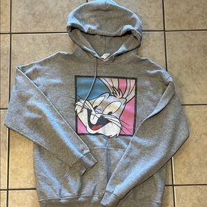 Gray Bugs Bunny Graphic Hoodie